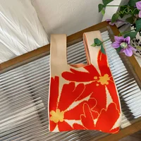 Women's Small Polyester Floral Tulip Streetwear Square Open Handbag sku image 20