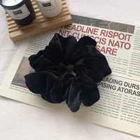 Cross-border South Korea Dongdaemun Autumn And Winter European And American Style Flannel Large Intestine Hair Ring Golden Velvet Cloth Top Cuft Hair Accessories First-hand Supply sku image 21
