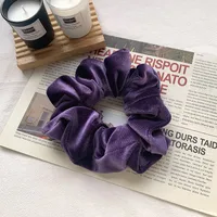 Cross-border South Korea Dongdaemun Autumn And Winter European And American Style Flannel Large Intestine Hair Ring Golden Velvet Cloth Top Cuft Hair Accessories First-hand Supply sku image 15