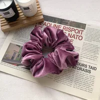 Cross-border South Korea Dongdaemun Autumn And Winter European And American Style Flannel Large Intestine Hair Ring Golden Velvet Cloth Top Cuft Hair Accessories First-hand Supply sku image 14