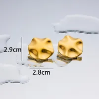 1 Pair Simple Style Geometric Plating Titanium Steel 18K Gold Plated Ear Studs sku image 36