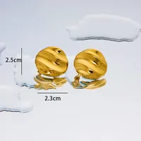 1 Pair Simple Style Geometric Plating Titanium Steel 18K Gold Plated Ear Studs sku image 28