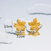 1 Pair Simple Style Geometric Plating Titanium Steel 18K Gold Plated Ear Studs sku image 18