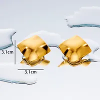 1 Pair Simple Style Geometric Plating Titanium Steel 18K Gold Plated Ear Studs sku image 41