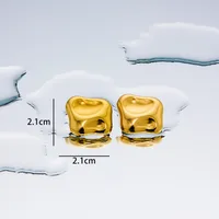 1 Pair Simple Style Geometric Plating Titanium Steel 18K Gold Plated Ear Studs sku image 31