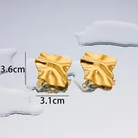 1 Pair Simple Style Geometric Plating Titanium Steel 18K Gold Plated Ear Studs sku image 29