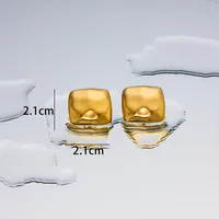 1 Pair Simple Style Geometric Plating Titanium Steel 18K Gold Plated Ear Studs sku image 30