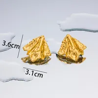 1 Pair Simple Style Geometric Plating Titanium Steel 18K Gold Plated Ear Studs sku image 42