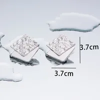 1 Pair Simple Style Geometric Plating Titanium Steel 18K Gold Plated Ear Studs sku image 13