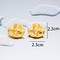 1 Pair Simple Style Geometric Plating Titanium Steel 18K Gold Plated Ear Studs sku image 44