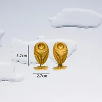 1 Pair Simple Style Geometric Plating Titanium Steel 18K Gold Plated Ear Studs sku image 25