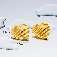 1 Pair Simple Style Geometric Plating Titanium Steel 18K Gold Plated Ear Studs sku image 34