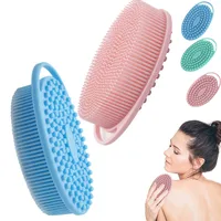 Simple Style Solid Color Silica Gel Bath Brush main image 1