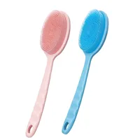 Casual Solid Color Plastic Silica Gel Bath Brush main image 2