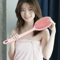 Casual Solid Color Plastic Silica Gel Bath Brush main image 3