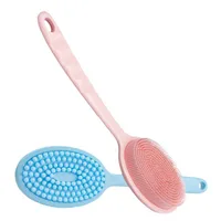 Casual Solid Color Plastic Silica Gel Bath Brush main image 4