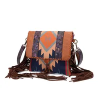 Women's Medium Cotton And Linen Geometric Ethnic Style Square Flip Cover Square Bag main image 5