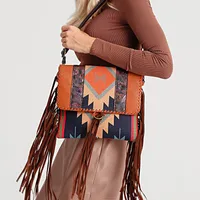 Women's Medium Cotton And Linen Geometric Ethnic Style Square Flip Cover Square Bag main image 2