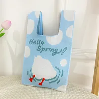 Women's Medium Polyester Animal Cartoon Flower Cute Classic Style Lock Clasp Handbag sku image 3