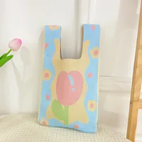 Women's Medium Polyester Animal Cartoon Flower Cute Classic Style Lock Clasp Handbag sku image 8