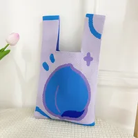 Women's Medium Polyester Animal Cartoon Flower Cute Classic Style Lock Clasp Handbag sku image 27