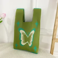 Women's Medium Polyester Animal Cartoon Flower Cute Classic Style Lock Clasp Handbag sku image 17