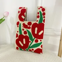 Women's Medium Polyester Animal Cartoon Flower Cute Classic Style Lock Clasp Handbag sku image 11