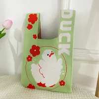 Women's Medium Polyester Animal Cartoon Flower Cute Classic Style Lock Clasp Handbag sku image 39