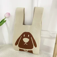 Women's Medium Polyester Animal Cartoon Flower Cute Classic Style Lock Clasp Handbag sku image 48