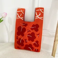 Women's Medium Polyester Animal Cartoon Flower Cute Classic Style Lock Clasp Handbag sku image 43