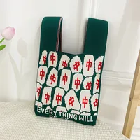 Women's Medium Polyester Animal Cartoon Flower Cute Classic Style Lock Clasp Handbag sku image 30