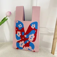 Women's Medium Polyester Animal Cartoon Flower Cute Classic Style Lock Clasp Handbag sku image 34