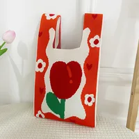 Women's Medium Polyester Animal Cartoon Flower Cute Classic Style Lock Clasp Handbag sku image 6