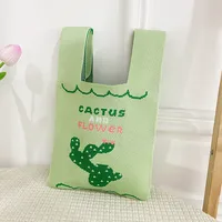 Women's Medium Polyester Animal Cartoon Flower Cute Classic Style Lock Clasp Handbag sku image 4