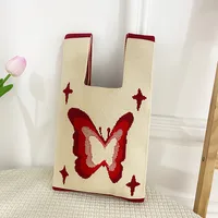 Women's Medium Polyester Animal Cartoon Flower Cute Classic Style Lock Clasp Handbag sku image 15