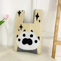 Women's Medium Polyester Animal Cartoon Flower Cute Classic Style Lock Clasp Handbag sku image 33