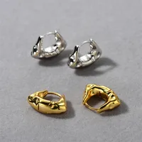 1 Pair Casual Geometric Brass 18K Gold Plated Hoop Earrings main image 1