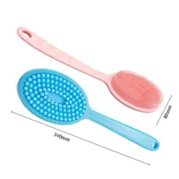 Casual Solid Color Plastic Silica Gel Bath Brush main image 5