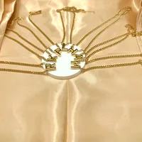 201 Stainless Steel 304 Stainless Steel 18K Gold Plated Simple Style Letter Pendant Necklace main image 5