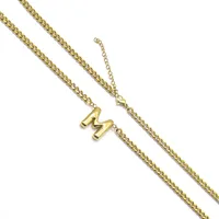 201 Stainless Steel 304 Stainless Steel 18K Gold Plated Simple Style Letter Pendant Necklace sku image 12