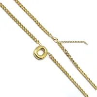 201 Stainless Steel 304 Stainless Steel 18K Gold Plated Simple Style Letter Pendant Necklace sku image 13