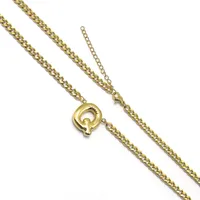 201 Stainless Steel 304 Stainless Steel 18K Gold Plated Simple Style Letter Pendant Necklace sku image 14
