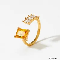 316 Stainless Steel  16K Gold Plated White Gold Plated Gold Plated Casual Plating Geometric Zircon Open Rings sku image 8