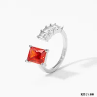316 Stainless Steel  16K Gold Plated White Gold Plated Gold Plated Casual Plating Geometric Zircon Open Rings sku image 11
