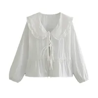 Women's Blouse Long Sleeve Blouses Simple Style Solid Color main image 3