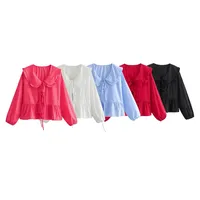 Women's Blouse Long Sleeve Blouses Simple Style Solid Color main image 2