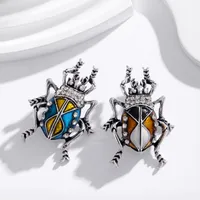 Cute Classic Style Guitar Teeth Cat Alloy Enamel Inlay Rhinestones Unisex Corsage Brooches Collar Pin main image 7