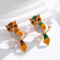 Cute Classic Style Guitar Teeth Cat Alloy Enamel Inlay Rhinestones Unisex Corsage Brooches Collar Pin main image 4