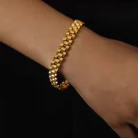 Simple Style Color Block Titanium Steel Plating Unisex Bracelets main image 4