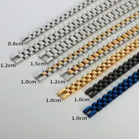 Simple Style Color Block Titanium Steel Plating Unisex Bracelets main image 3